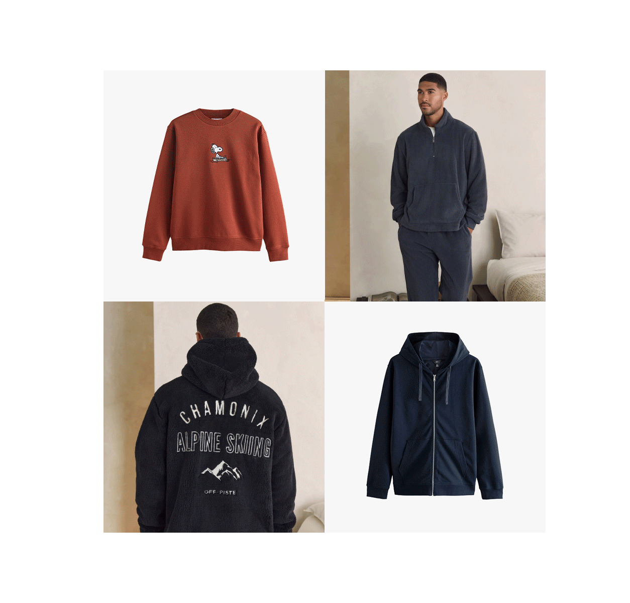 سويت شيرتات وكنزات بغطاء رأس رجالي